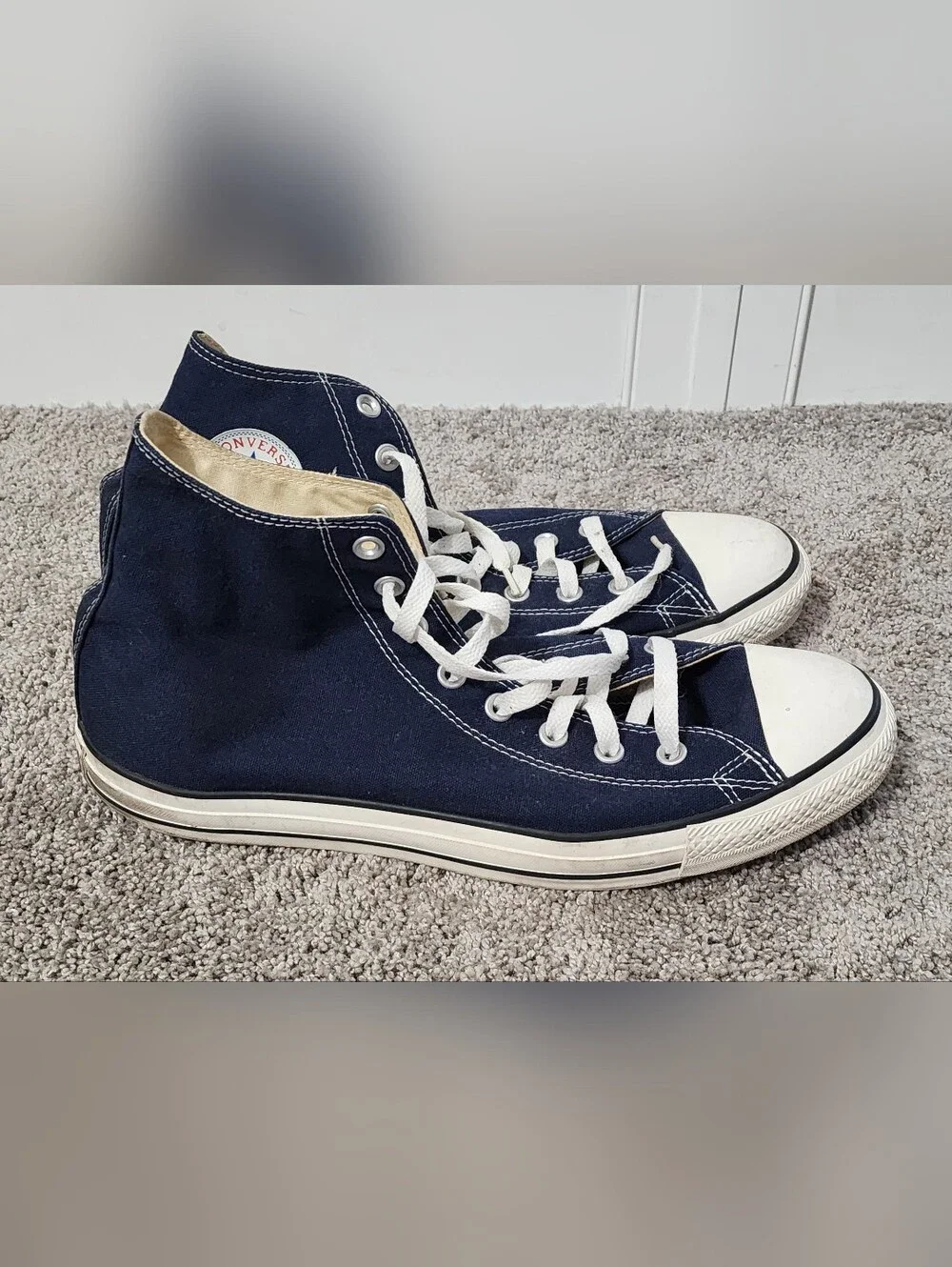 Converse Chuck Taylor All Star Mens Size 12, High Tops Navy Blue, Minimal Wear